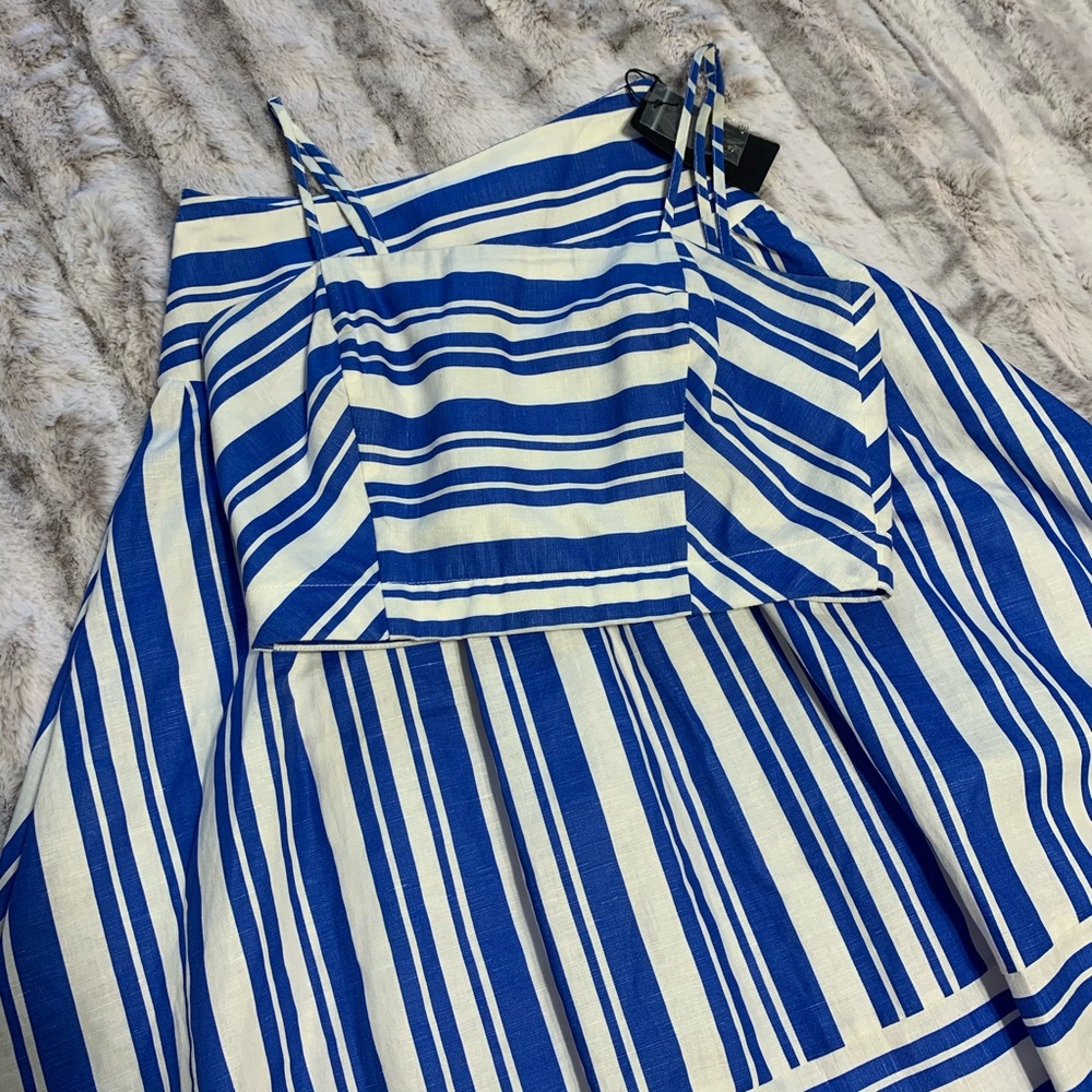 JOA Los Angeles Linen Skirt and Crop Top Set - Picture 6 of 7